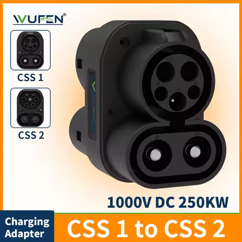 WUFEN CCS1 to CCS2 EV DC 1000V 250A CCS Combo 1 to Combo 2 Plug Connectors Adaptor EV Charger Connec