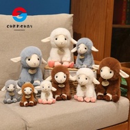 OWNNEPH Sheep Plush Pillow, 11/17/23cm Size Soft Stuffed Sheep Pillow, Lovely Long Ear Sitting Pose 
