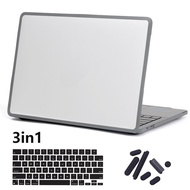 Ốp Trong Suốt Cứng Mờ 3in1 Có Khung Cho Macbook Pro 2020 2021 M2 M1 Air 13 Inch A2337 A2338 A2289 A2