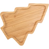 ERINGOGO Wood Serving Tray- Christmas Tree Shaped Wooden Serving Platters Decorative Appetizer Chees