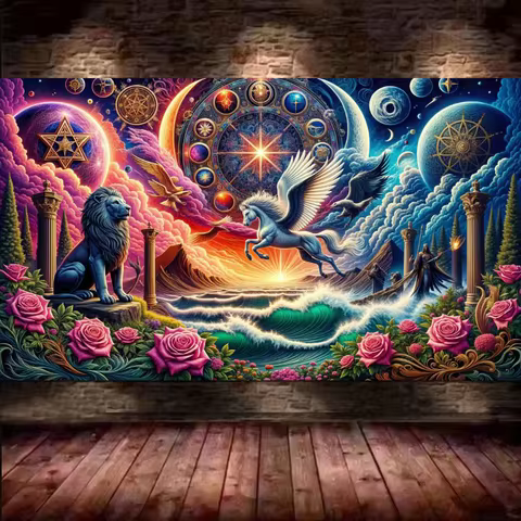 fantastical Scene Brimming With Mystical And Celestial Elements DIY Large Size Diamond Painting Kits