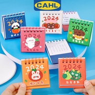 2024 cartoon mini desk calendar desktop punch card ornaments calendar cute fruit text desk calendar