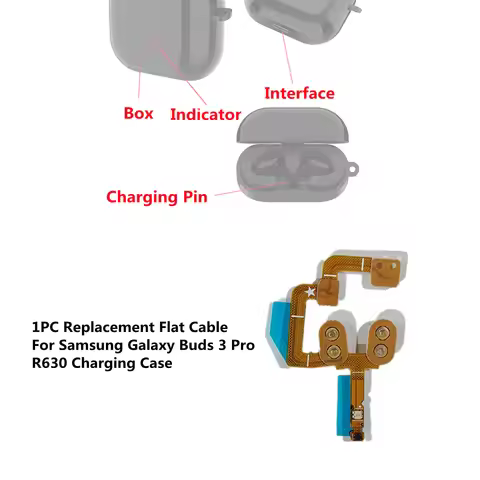 1pc Replacement Charging Contact Flex Cable for Samsung Galaxy Buds 3 Pro R630 Earphone Charging Box