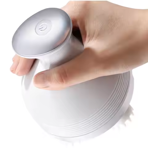 Cordless Hair Scalp Massager with 2 Gear & 4 Massage Heads Portable Head Scratching Massager for Hai