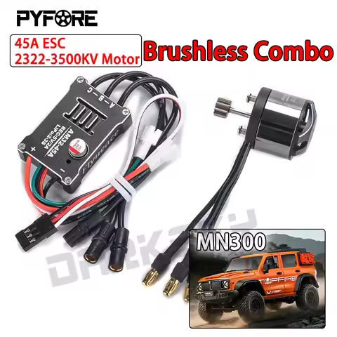 PYFORE 45A ESC 2322 3500KV Outer Rotor Motor Brushless Combo for MN300 1/12 RC Model Car Crawler Upg