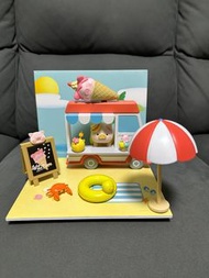 快走價  $200 退坑了 罐頭豬LuLu陽光派對系列冰淇淋車場景組 & 罐頭豬LuLu 彩虹豬羊毛絨公仔3隻