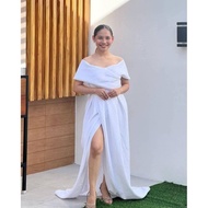 ZHENSCO Quenny Plain Off Shoulder Long Maxi Gown Dress For any Special Event