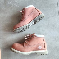 Timberland 粉紅色防水皮革短靴 Womens Waterproof Pink Boots Hiking Industrial Work