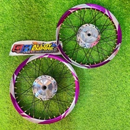 SET RIM ALLOY THUNDER PURPLE + LIDI BLACK + HUB CHROME PNP EX5 DREAM DEPAN DAN BELAKANG 🇹🇭