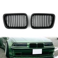 Areyourshop ตะแกรงตาข่ายด้านหน้าสีดำด้านสำหรับ BMW E36 1997-1999 3ซีรีส์
