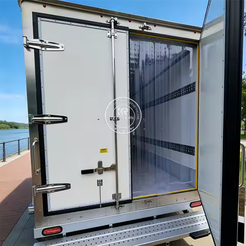 Frozen Storage Trailer Refrigeration Cold Chain Truck Large Capacity Fast Cooling Freezer Trailer fo