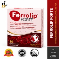 Ferrolip Forte 30mg Iron Supplement 30 Lemon Sachets