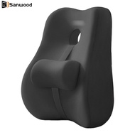 Lumbar Support for Computer Desk Chair Adjustable Sliders Back Support Ergonomic Memory Foam Lumbar