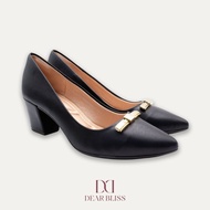 DEAR BLISS Valentina Black Block Heels