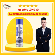 Xịt Dưỡng Bóng Vỏ Lốp Ô Tô OMINO M10 500ml Phục Hồi Lốp Xe Nhựa Đen - Chính Hãng Omino Vietnam