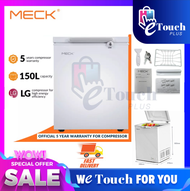 MECK 150L CHEST FREEZER With LG Compressor Super Silent Operation DUAL MODE SYSTEM [ MFZ-116R6 ] PETI SEJUK BEKU