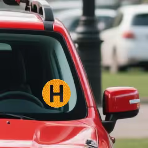 Magnetic Car Stickers Reusable Magnet Bumper Decals with H Sign Badge Historical Vehicle Emblem for