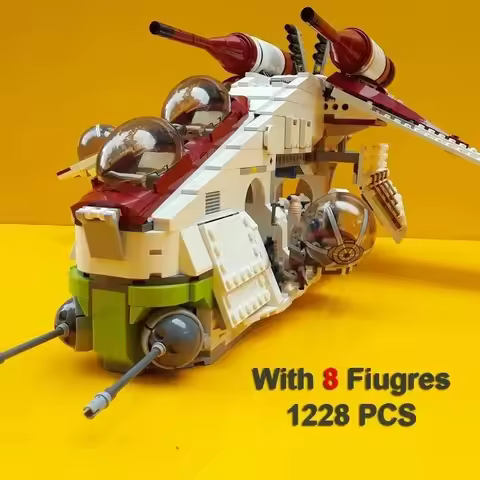 Hot Toys Star 1228pcs Plan Republic Dropship Gunship Building Blocks Bricks Legoing WARS 75021 Toys 