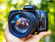 ขายกล้องฟิล์ม Minolta a303si Serial 00427730 พร้อมเลนส์ Tamron 28-200mm