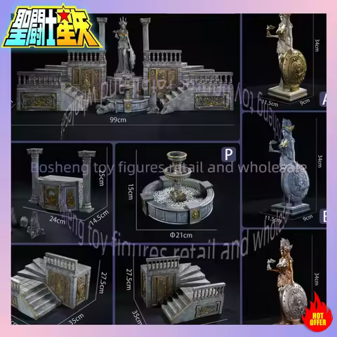 JacksDo Saint Seiya Myth Cloth EX Athena Sanctuary 34cm/13.38 inch Decoration Diorama Scene Statue R