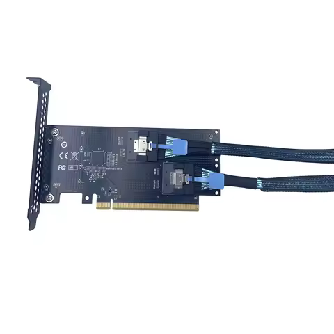 External Splitter Card PCI-E to SFF-8654 8i Adapter Card SlimSAS 4.0 24GB/S Graphics Card PCIe Gen4 