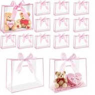 10pcs Large Transparent Plastic Gift Bags, Suitable For Mother's Day, Size 12.2 X 9.84 Inches, Made 