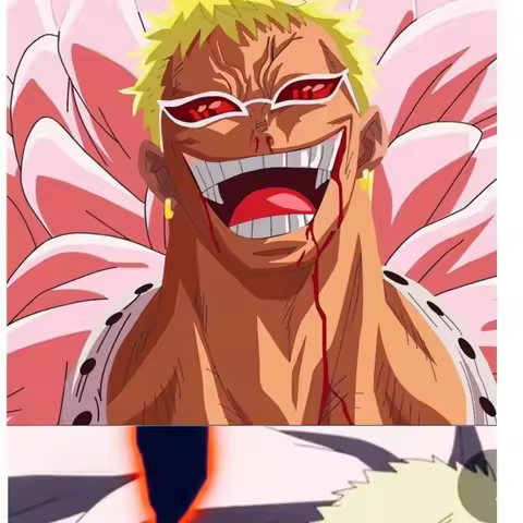 One Piece Donquixote PVC Sunglasses Doflamingo Cosplay Glasses Anime Cat Eye Sunglasses Funny Christ