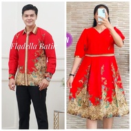 MERAH Red batik dress couple red party dress SML XL XXL 3XL 4XL