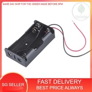 (Ready Stock) 18650 X 2 Cell Battery Case Holder Storage Box with Wire Leads for 18650 3.7V 7.4V Batteries