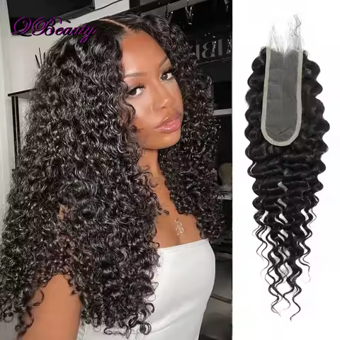 2x6 HD Lace Closure 100% Human Hair Jerry Curly Pre-plucked Hairline Real Invisible HD Transparent K