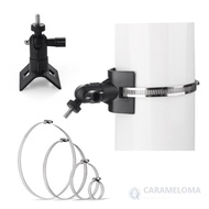 CARAMELOMA Camera Pole Mount Bracket, Plastic Metal Clamp Security Camera Holder,  Adjustable Univer