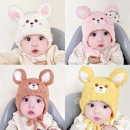 Chin-Tie Winter Hat For Children Aged 6 To 3 Years Head Circumference: 44-50 Cm. Woolen With Bear Pa