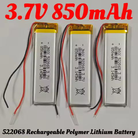 1-10PCS 522068 502070 3.7V 850mAh Rechargeable Polymer Lithium Battery Electronic Products Small Fan