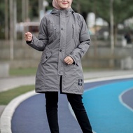 Hijacket Original Ixora Series Coldgrey Jacket Waterproof Parachute muslimahWanita