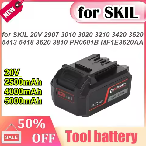 5000mAh /4000mAh Battery for SKIL 20V 2907 3010 3020 3210 3420 3520 5413 5418 3620 3810 PR0601B MF1E