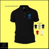 Baju Logo Sulam Embroidery Polo Classic T Shirt logo RUGBY WORLD Uniform  Baju Cotton UNISEX DESIGN0