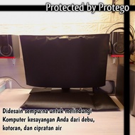 LAYAR Computer Monitor Screen Cloth Cover 19-22 inch PART 1 Anti Dust PROTEGO Set Keyboard Mouse CPU Desktop 20 21 24 27 inch Water Splash Protector Beret Scratch Mushroom Cover LCD Computer PC Gaming LED Smart TV Laptop Tab Tablet Checkout Not Waterproof