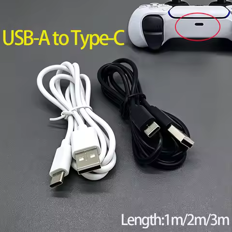 1PC USB-A to Type-C Charging Wire Replacement Accessory For PS5 Xbox Series X S Switch Pro NS Lite G