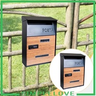 [Simple] Security Locking Mail Box with Combination Lock with Parcel Drop Slot Large Capacity Reside