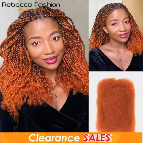 Ginger Orange QVR Afro kinky Bulk Hair Extensions For Braiding Dreadlock Human Hair 50g Per Pack Vir