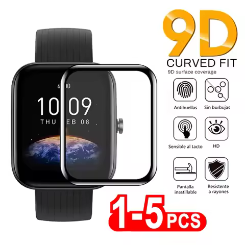 9D Tempered Soft Glass Watch Film For Amazfit GTS 2 3 4 Mini Screen Protector For Amazfit GTR 4 3 Pr