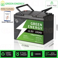 12V100/280AH แบตเตอรี่ LiFePo4 แบตเตอรี่ลิเธียม 1280Wh/2560Whสร้างขึ้นใน BMS15000+cyclesLiFePo4 bat