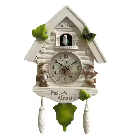 15INCH Cuckoo Wall Clock Children Living Room Specialty Clock Hourly Time Speak Smart Timekeeping Wa