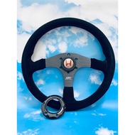 HONDA MUGEN Steering TYPE-R DC5 MUGEN Steering Wheel Alcantara Suede / Leather 14'' inch Universal