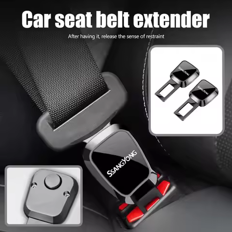 For SsangYong Car Seat Belt Extender Metal Safety Belt Plug Buckle Clip Rexton Kyron Torres 2024 202
