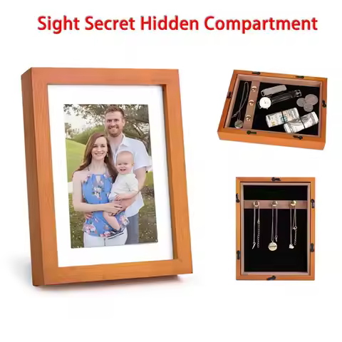Hidden Photo Frame Storage With Secret Compartment Storage Box Sight Secret Hide Cash Jewelry Key Fo