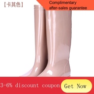 XY7 New High-Top Fleece-Lined Rain Shoes Rain Boots Waterproof Shoes Rubber Shoes Shoe Cover Rubber Boots Women's Fashio