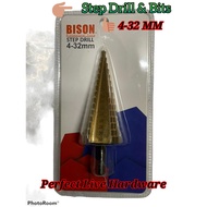 BISON M2 HEAVY DUTY STEP DRILL BIT HSS CONE TITANIUM FOR STEEL HOLE