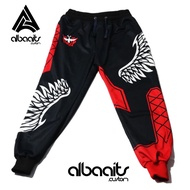 MERAH Boys' Long Gaming Pants with Free Fire Heroic Red Motif, full printing
