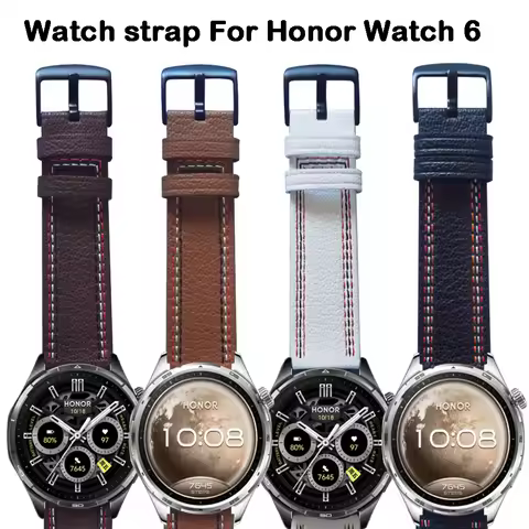 22mm Leather Straps Watchband For Honor Watch 6 / For Honor 5 Ultra Magic Watch 2 For HONOR Watch GS